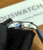 Left-side view of the Patek Philippe Aquanaut Travel Time 5164G-001, highlighting the