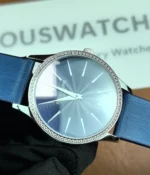 Close-up of the front of the Patek Philippe Calatrava 4897G-001 33mm watch, focusing on