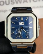 Front view of the Patek Philippe Cubitus Watch 5822P-001 Blue Dial.