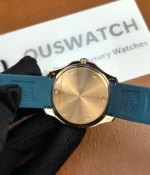 Rear view of the Patek Philippe Rose Gold Aquanaut 5269R-001, displaying the smooth and polished back case design.