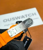 Photo of the watch buckle and strap attachment for the RM65-01 replica.