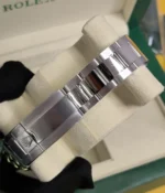 Close-up of the clasp on the Rolex Cosmograph Daytona 116500LN-0002 40mm men's watch.