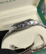 Close-up of the crown on the Rolex Cosmograph Daytona 116500LN-0002 40mm men's watch.