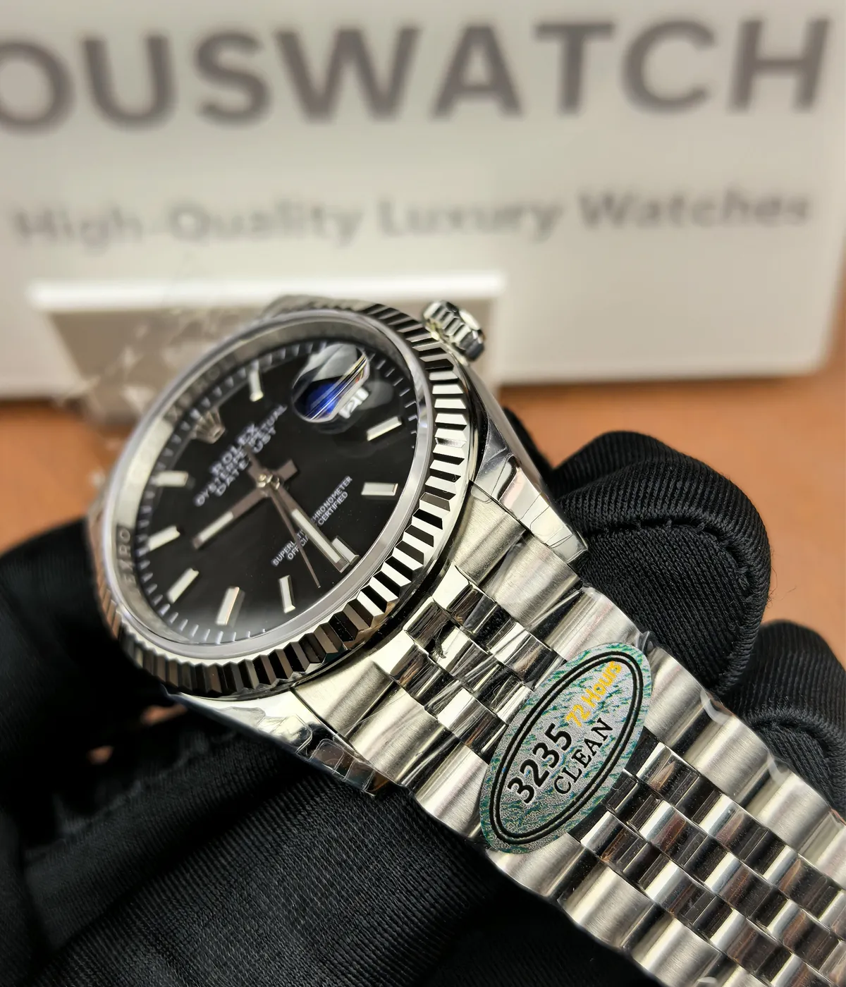 Close-up of the lugs and bracelet on the Rolex Datejust 36mm M126234-0015 with a two-tone Oyster strap.