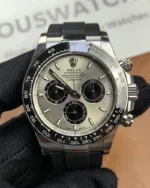 Rolex Ghost Oysterflex Daytona 126519ln 18K White Gold Silver Dial Men's Replica Watch