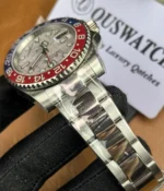 Close-up of the lugs on the Rolex Pepsi Meteorite Dial GMT-Master II M126719BLRO-0002 with a white gold case.