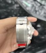 Full view of the bracelet on the Rolex Submariner Date 126610LN 41MM with a black dial and ceramic bezel.