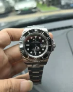 Front view of the Rolex Submariner Date 126610LN 41MM with a black dial, ceramic bezel, and Oystersteel case.