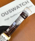 Full view of the strap on the Tank Louis Cartier watch.