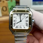 Cartier Santos W2SA0007 two-tone steel and yellow gold watch main view