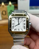 Cartier Santos W2SA0007 two-tone steel and yellow gold watch main view