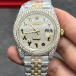 Front view of Rolex Datejust 278384RBR-0038 31mm Diamond-set women’s replica watch
