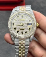 Front view of Rolex Datejust 278384RBR-0038 31mm Diamond-set women’s replica watch