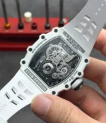 Movement display of Richard Mille RM 21-01 Tourbillon replica watch with mechanical structure details