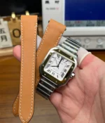 Cartier Santos W2SA0007 two-tone watch with additional/replaceable bracelet display