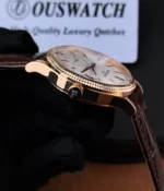Close-up of the crown on Patek Philippe Calatrava 6119R-001 rose gold replica watch