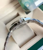 Close-up of the Rolex Yacht-Master 126622-0002 replica watch crown, showing detailed craftsmanship