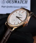 Close-up of the bezel on Patek Philippe Calatrava 6119R-001 rose gold replica watch